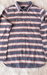 Goodale Sz XL Striped Linen Cotton Button Down